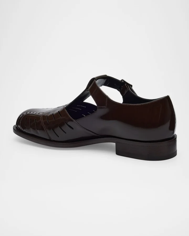 Men's Spiegel Leather T-Strap Mary Jane Shoes - Image 3