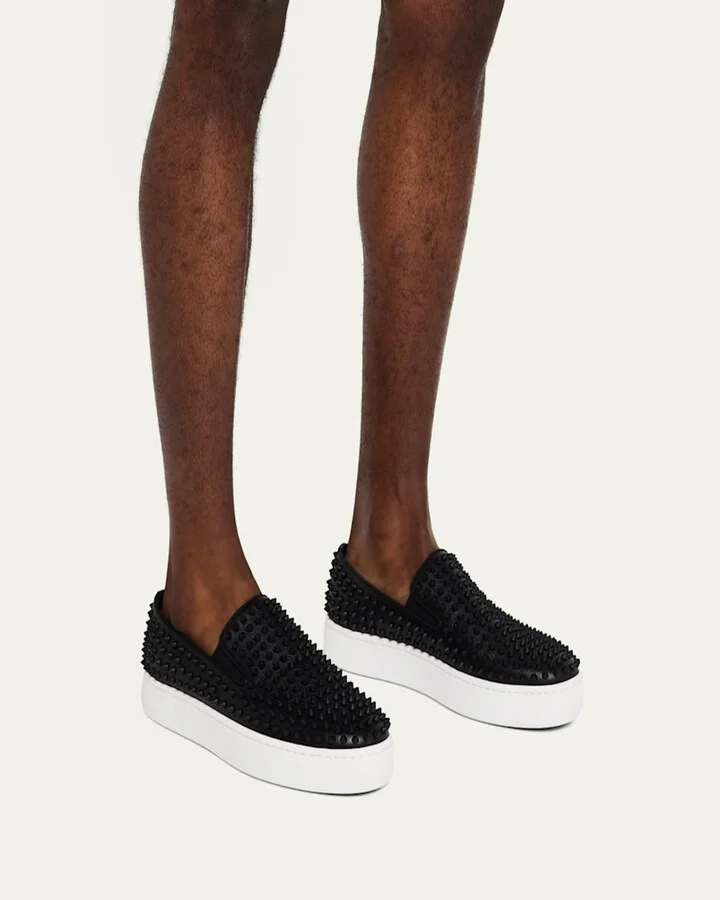 Men's Spikeboat Leather Slip-On Sneakers - Image 5