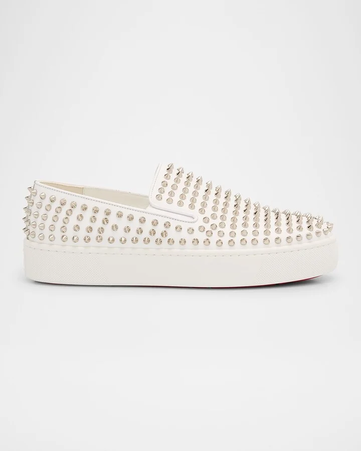 Men's Spikeboat Leather Slip-On Sneakers