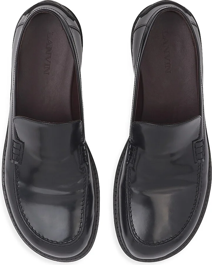 Men's Spinto Loafers in Glossy Leather - Black - Size 8 - Image 3