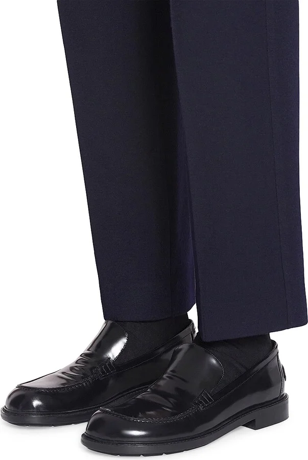 Men's Spinto Loafers in Glossy Leather - Black - Size 8 - Image 6