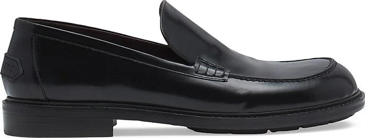 Men's Spinto Loafers in Glossy Leather - Black - Size 8