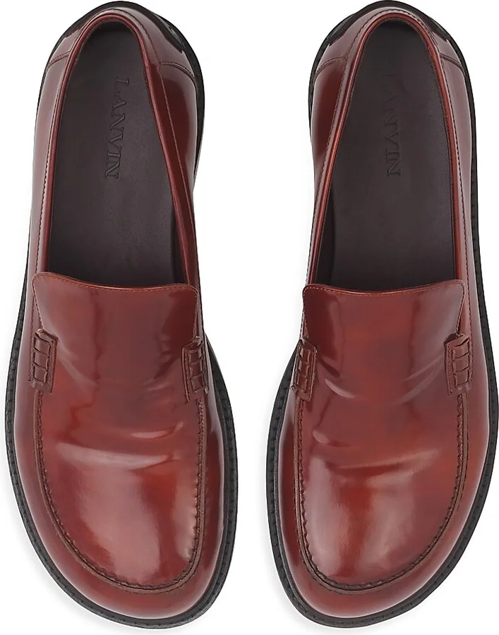 Men's Spinto Loafers in Smooth Leather - Dark Brown - Size 6 - Image 3