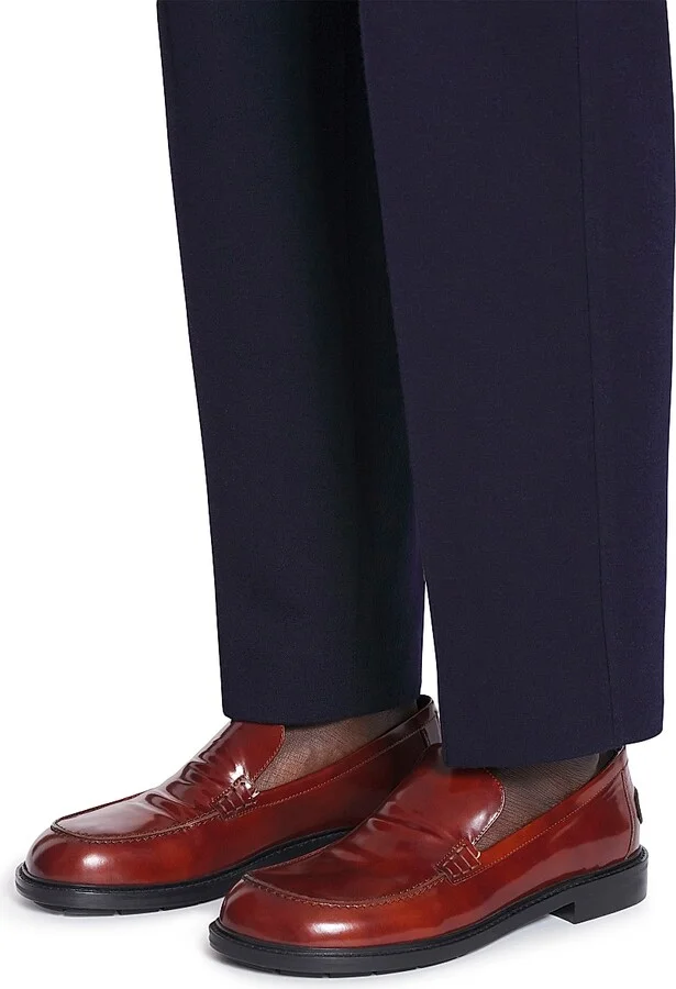 Men's Spinto Loafers in Smooth Leather - Dark Brown - Size 6 - Image 6