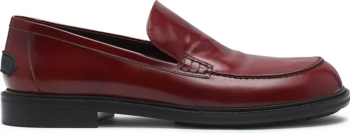 Men's Spinto Loafers in Smooth Leather - Dark Brown - Size 6