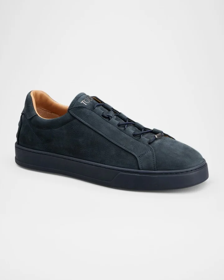 Men's Sportivo Elastico Leather Low-Top Sneakers - Image 2