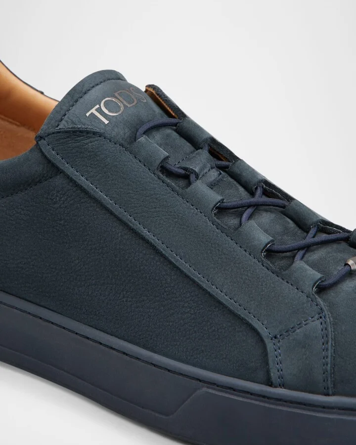 Men's Sportivo Elastico Leather Low-Top Sneakers - Image 4