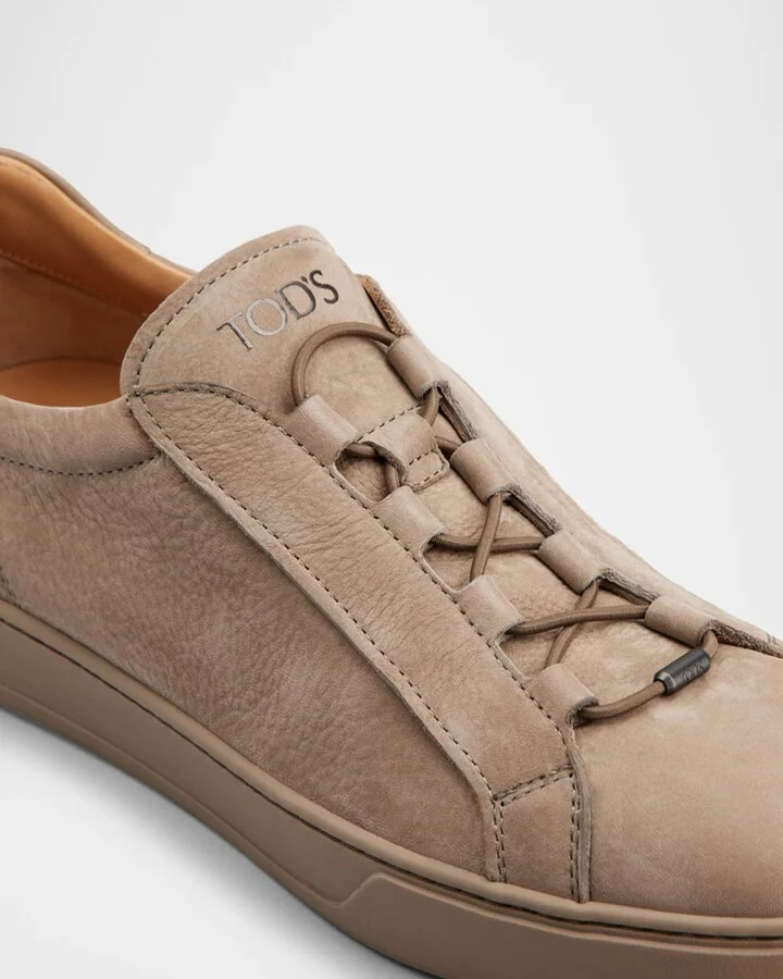 Men's Sportivo Elastico Leather Low-Top Sneakers - Image 7