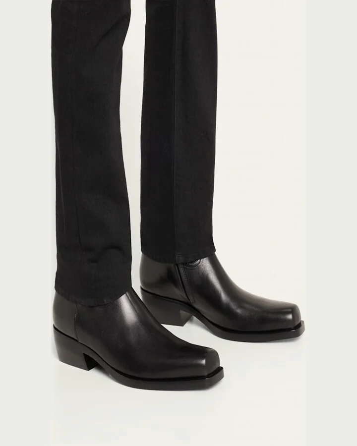 Men's Square-Toe Leather Ankle Boots - Image 3