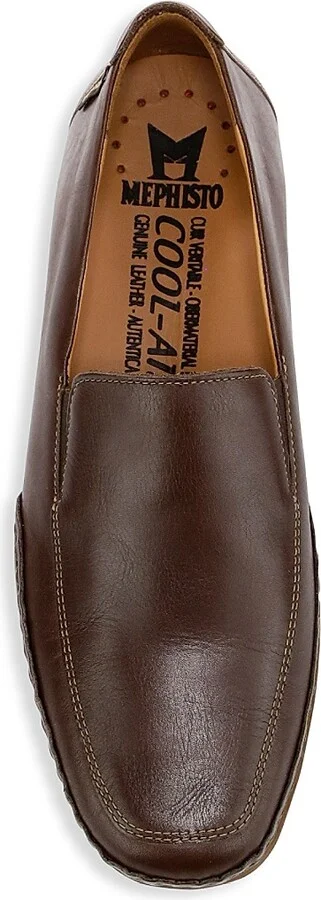 Men's Square Toe Leather Loafers - Black - Size 7 - Image 10