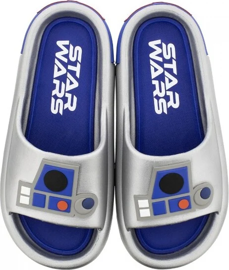 Mens Star Wars R2-D2 Metallic Cloud Comfort Slide Sandals - Size - Image 2