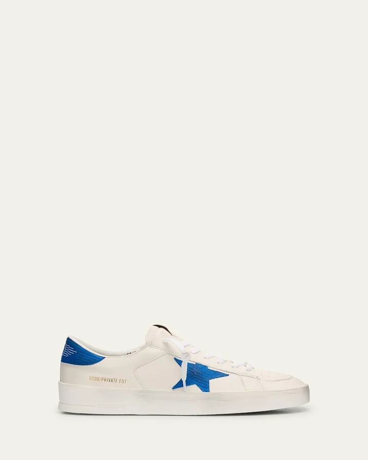 Men's Stardan Leather and Mesh Low-Top Sneakers