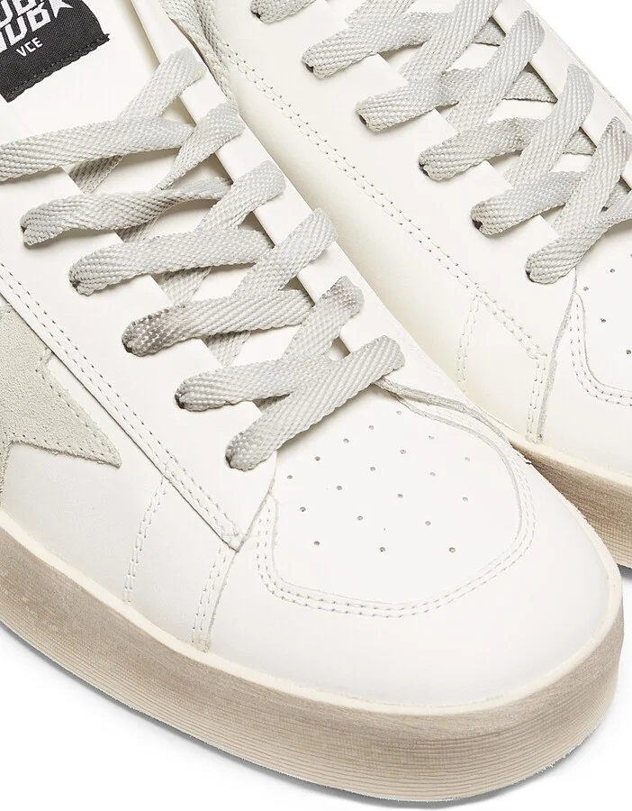 Men's Stardan Leather Low-Top Sneakers - White Ice Blue - Size 7 - Image 2