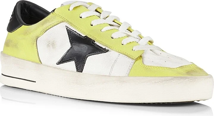 Men's Stardan Leather Sneakers - Citronelle White Black - Size 7 - Image 2