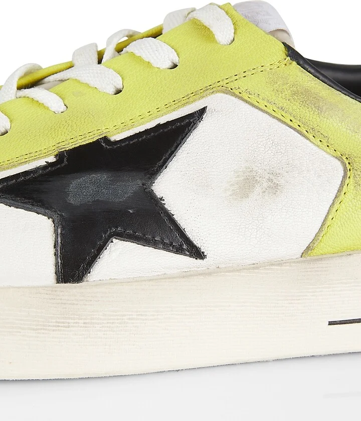 Men's Stardan Leather Sneakers - Citronelle White Black - Size 7 - Image 6