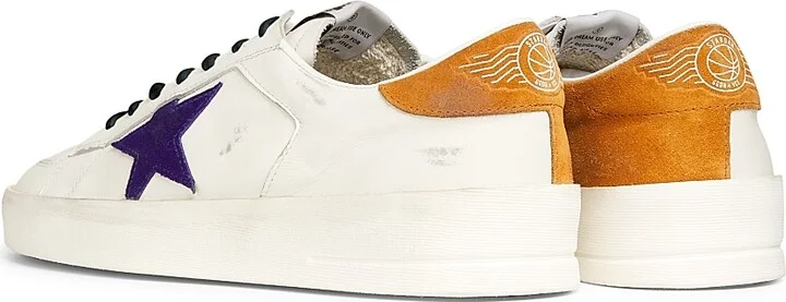 Men's Stardan Leather & Suede Sneakers - White Blue Cathay Spice - Size 7 - Image 3