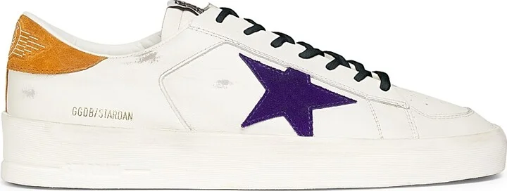 Men's Stardan Leather & Suede Sneakers - White Blue Cathay Spice - Size 7
