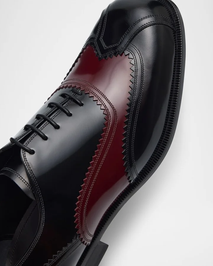 Men's Steel Two-Tone Wingtip Derby Shoes - Image 3