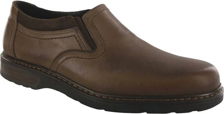 Men's Step Slip On Loafer - Double Wide Width In Mahogany