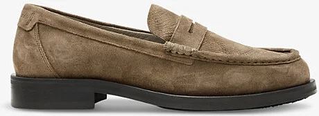 Mens Stone Grey Bloom Suede Loafers Eur 43 / 9 Uk Men