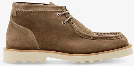 Mens Stone Grey Skiff Lace-Up Suede Ankle Boots Eur 41 / 7 Uk Men