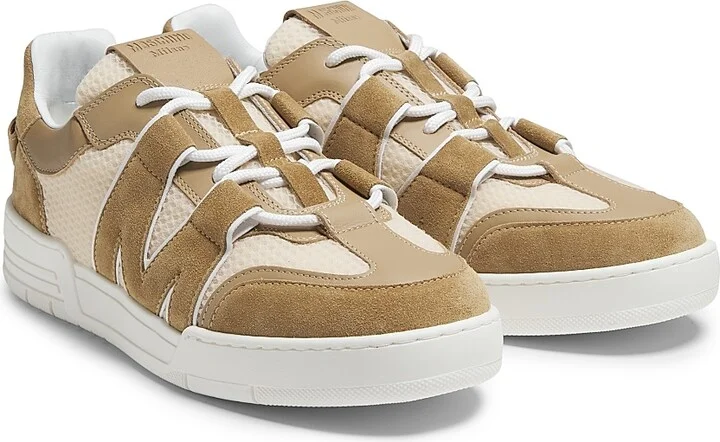 Men's Streetball Low-Top Sneakers - Beige - Size 7 - Image 2
