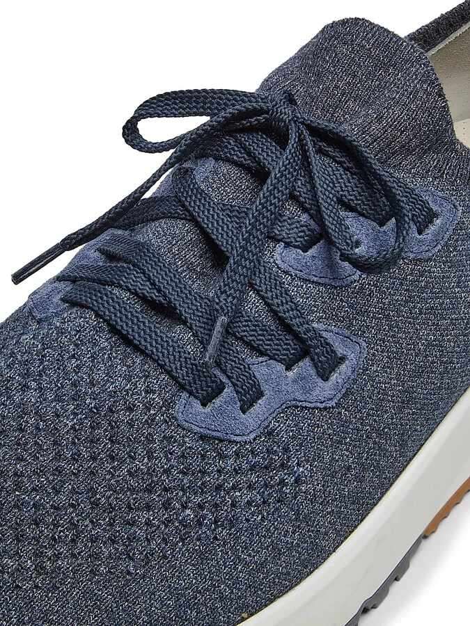 Men's Stretch-Knit Low-Top Sneakers - Blue - Size 8 - Image 6