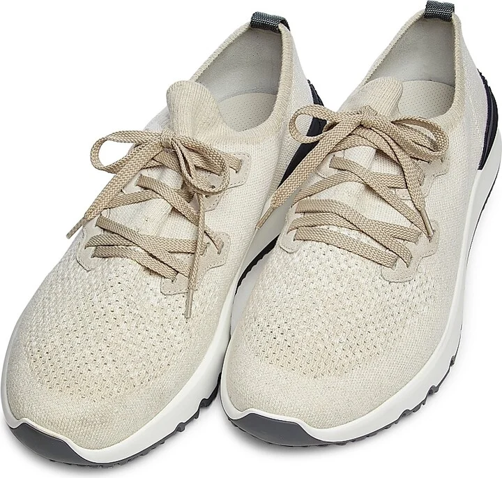 Men's Stretch-Knit Low-Top Sneakers - Blue - Size 8 - Image 9