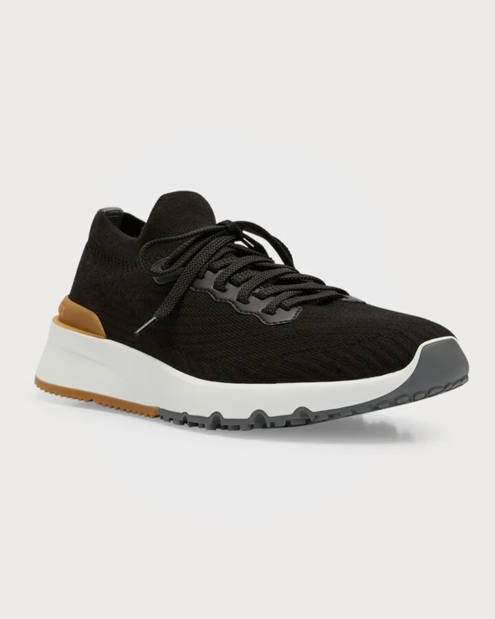 Men's Stretch-Knit Runner Sneakers - Image 3