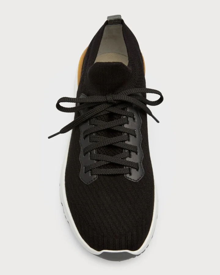 Men's Stretch-Knit Runner Sneakers - Image 4