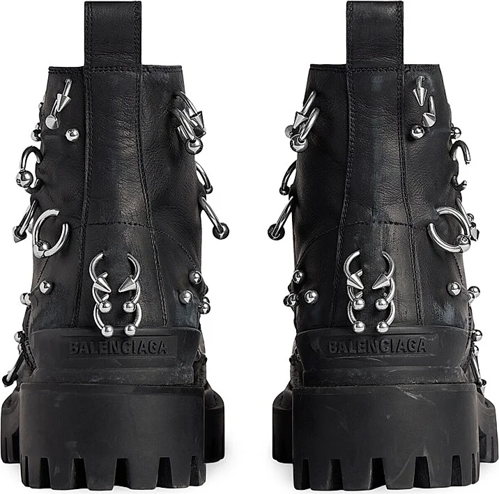 Men's Strike 20mm Boots With Piercings - Black - Size 11 - Image 5