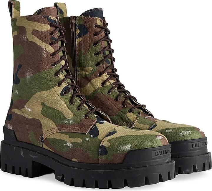 Men's Strike 20MM Camo Print Boots - Dark Green - Size 10 - Image 2