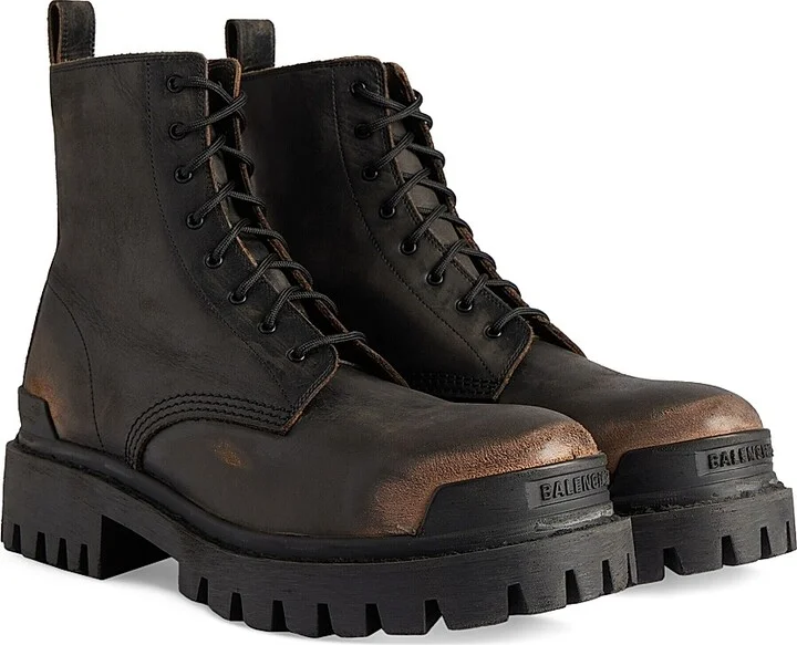 Men's Strike 20MM Used Effect Boots - Black Brown - Size 7 - Image 2