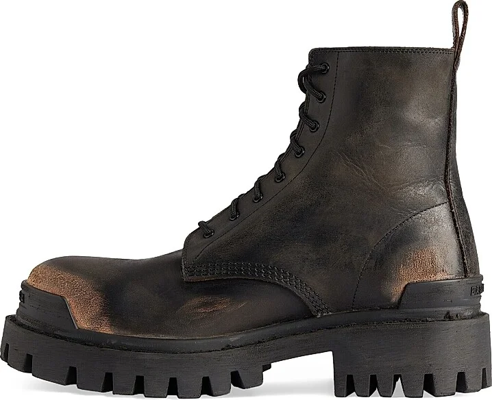 Men's Strike 20MM Used Effect Boots - Black Brown - Size 7 - Image 3