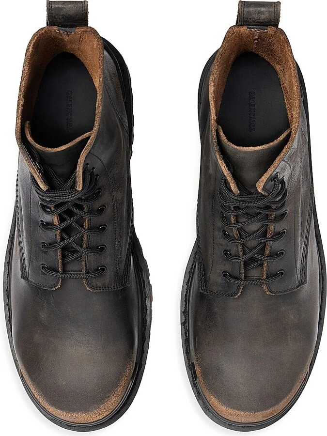 Men's Strike 20MM Used Effect Boots - Black Brown - Size 7 - Image 6