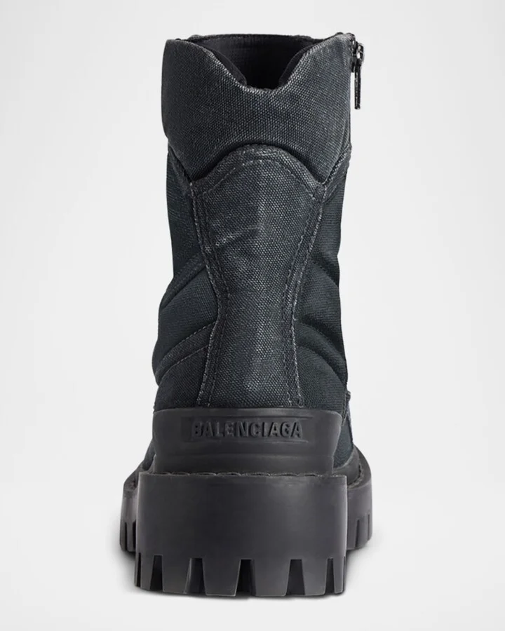 Men's Strike Bootie Lace-Up Canvas Ankle Boots - Image 6