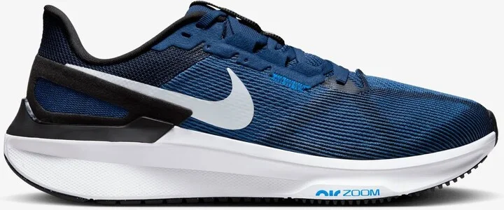 Men's Structure 25 Road Running Shoes In Navy Blue/pure Platinum/white/black