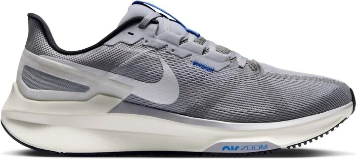 Men's Structure 25 Road Running Shoes In Smoke Grey/wolf Grey/sail/white