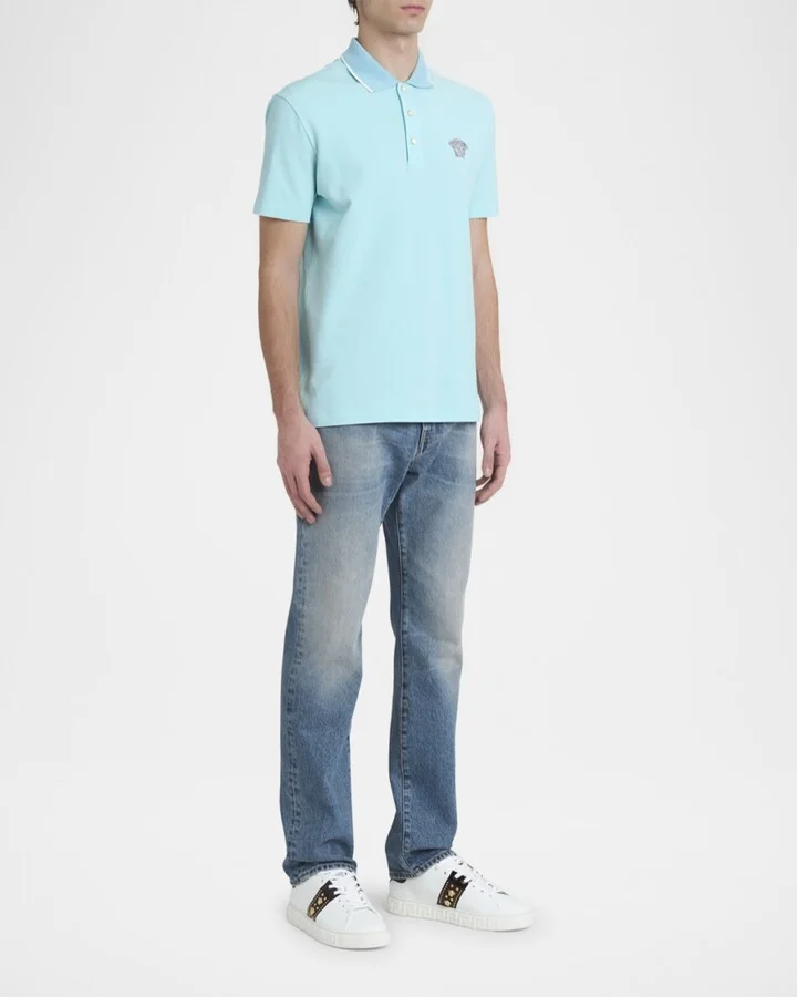 Men's Studded Greca Low-Top Sneakers - Image 4