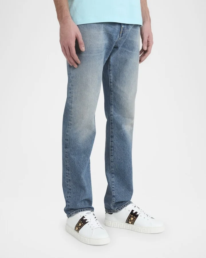 Men's Studded Greca Low-Top Sneakers - Image 6