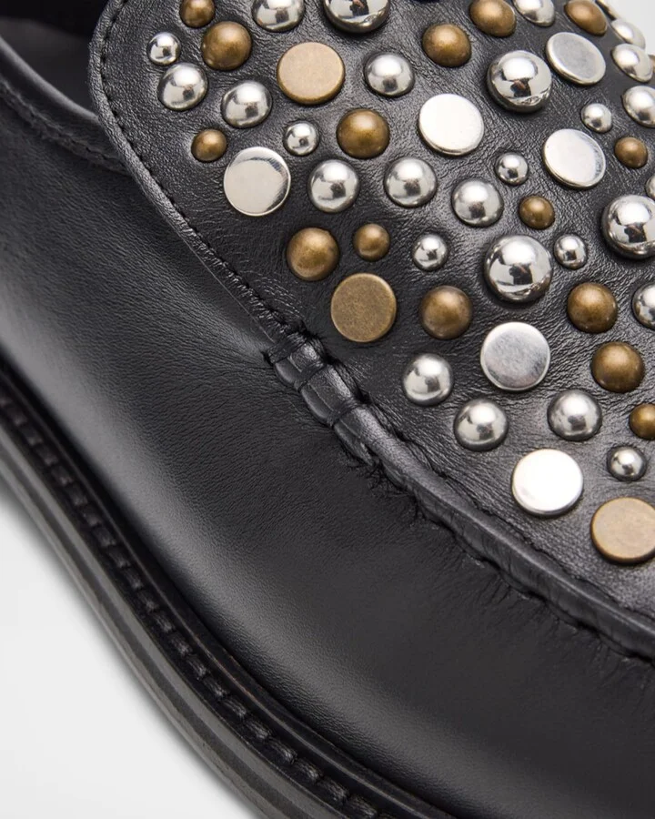 Men's Studded Leather Loafers - Image 5
