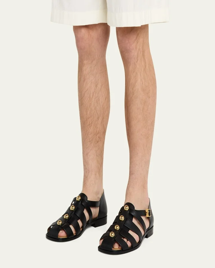 Men's Studshield Calfskin Fisherman Sandals - Image 5