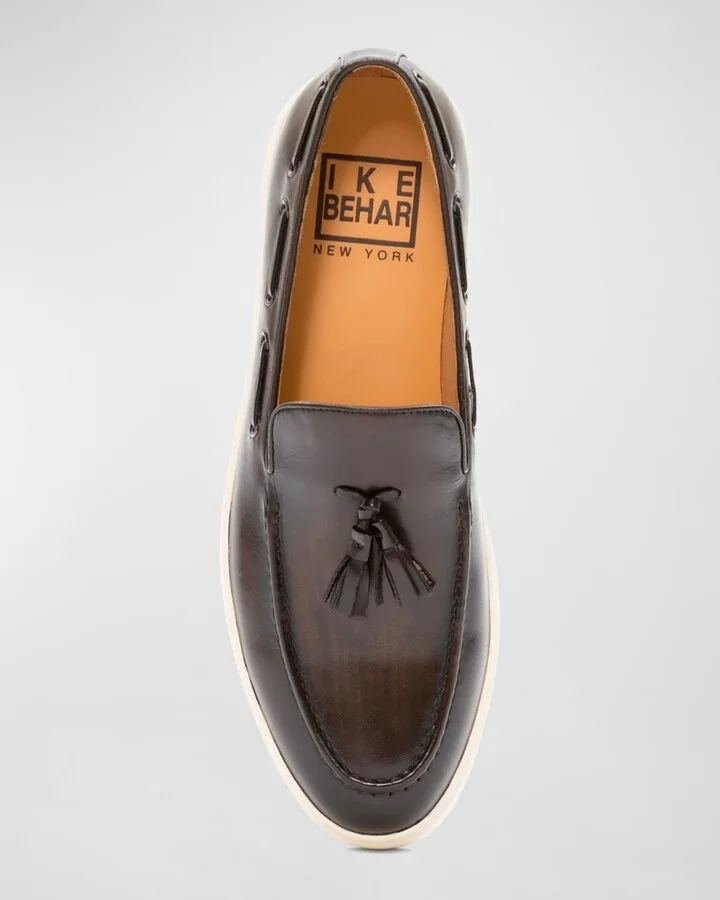 Men's Success Leather Tassel Loafers - Image 6