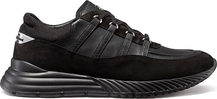 Men's Suede and Calfskin Leather Sneakers - Green - Size 7 - Image 11