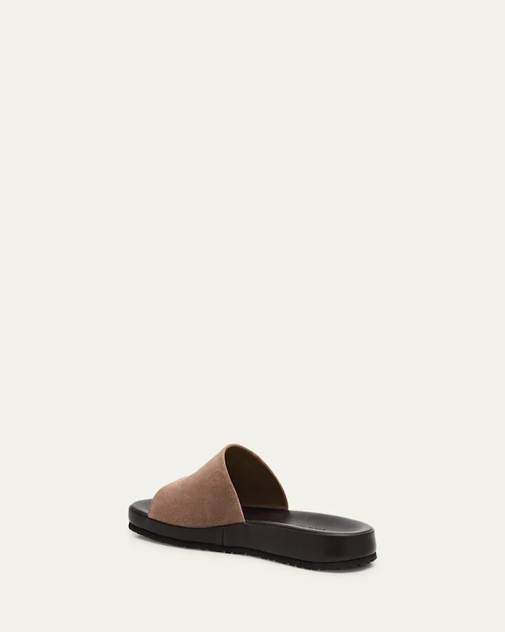 Men's Suede and Deerskin Slide Sandals - Image 9
