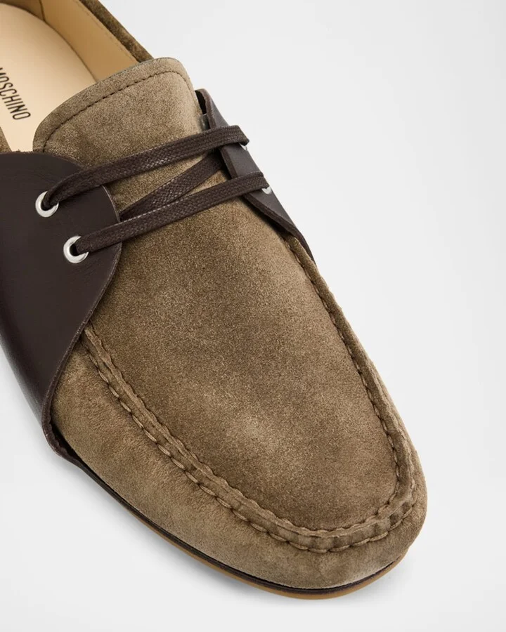 Men's Suede and Leather Moccasin Drivers - Image 4