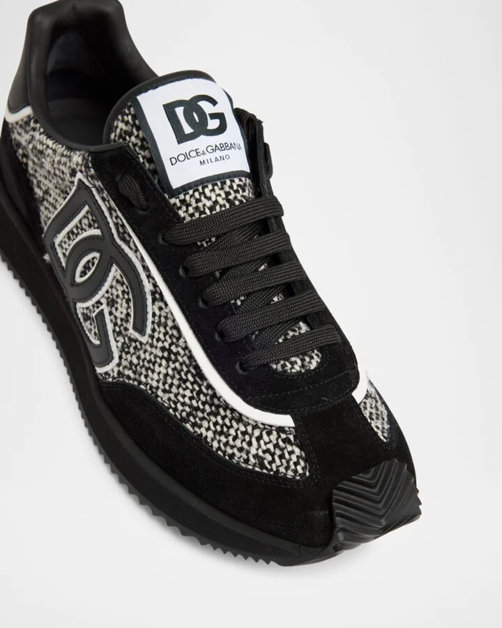 Men's Suede and Wool Runner Sneakers - Image 2