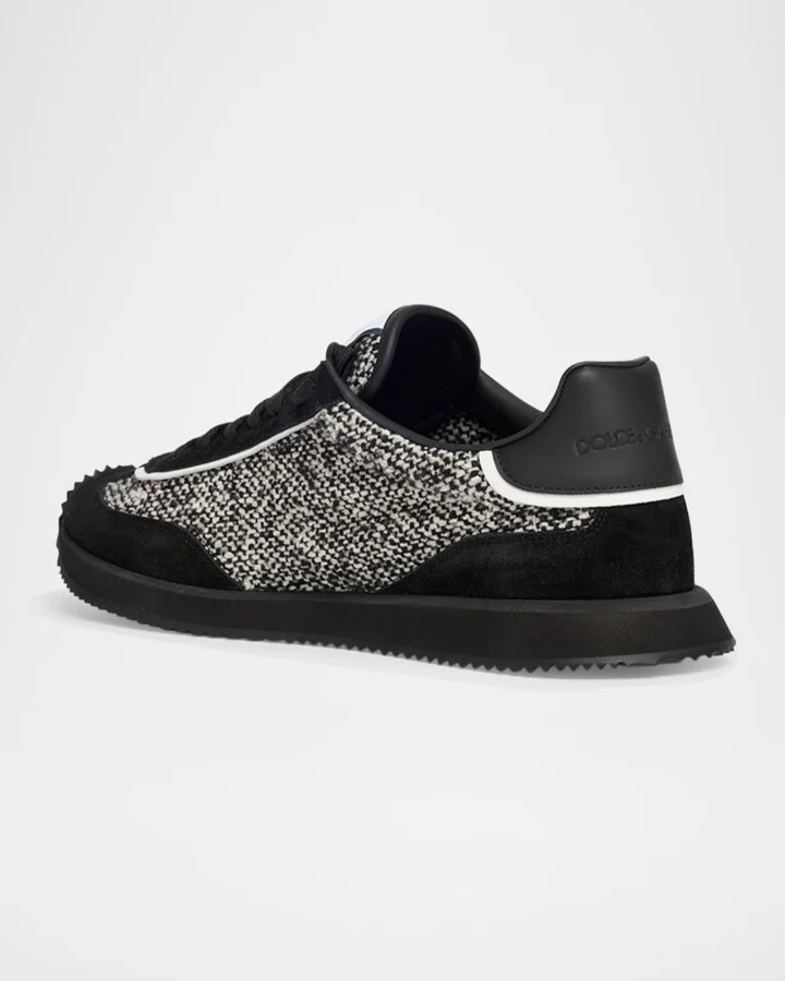 Men's Suede and Wool Runner Sneakers - Image 7