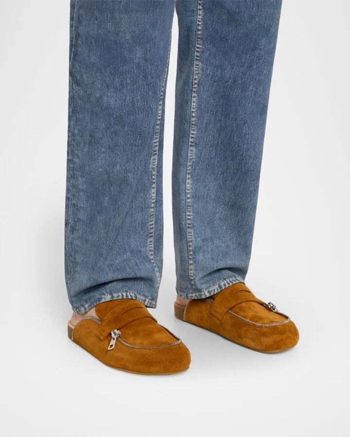 Men's Suede Biker Loafers - Image 9