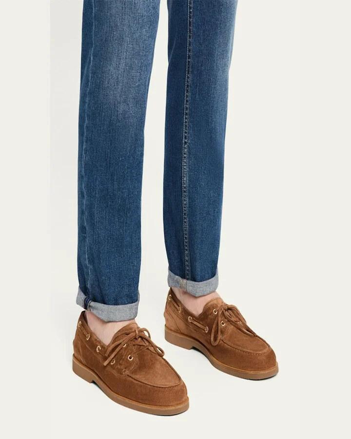 Men's Suede Boat Shoes - Image 4